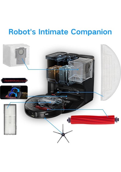 Temizleme Haddeleme Fırçası Roborock S7 Maxv Ultra S7 Pro Ultra Ana Yan Fırça Paspas Hepa Filtre Torbaları Robot Vakum Parçaları (Yurt Dışından) indirimleri