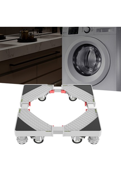 Çamaşır Makinesi Sehpası Ayarlanabilir Buzdolabı Çamaşır Tabanı Kurutucular ve Buzdolapları Için Fren Tutuculu 4 Tekerlekli (Yurt Dışından) modelleri