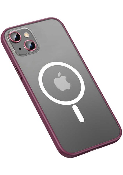 iPhone Uyumlu 13 Kılıf Mokka Wireless Kapak - Koyu Mor