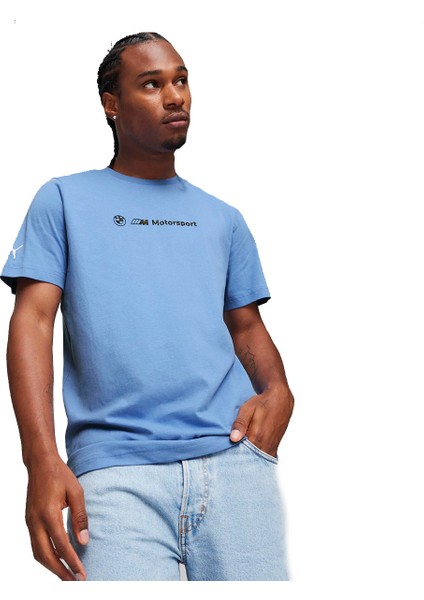 Bmw Mms Erkek Mavi Günlük Stil T-Shirt 62416005