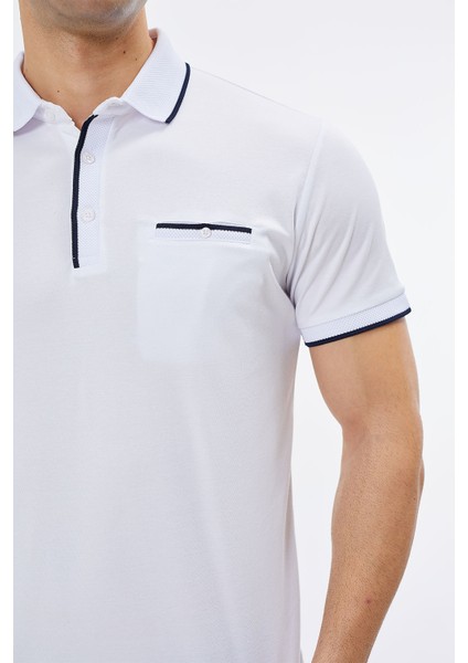 Polo Yaka Regular Fit Cepli Erkek Düğme Detaylı T-Shirt-6262TY241 fiyatları