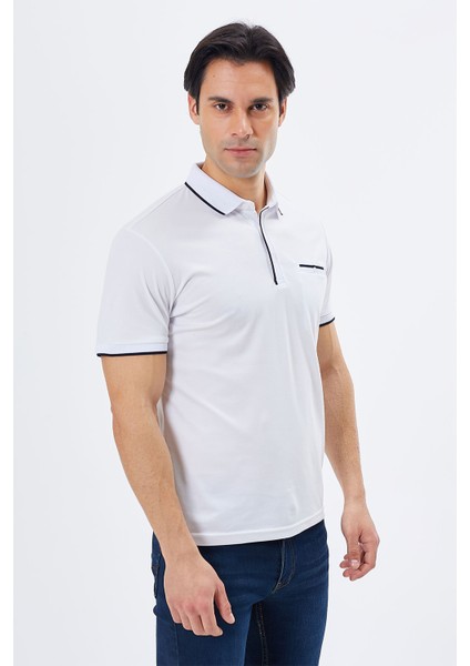 Polo Yaka Regular Fit Cepli Erkek Düğme Detaylı T-Shirt-6262TY241 modelleri