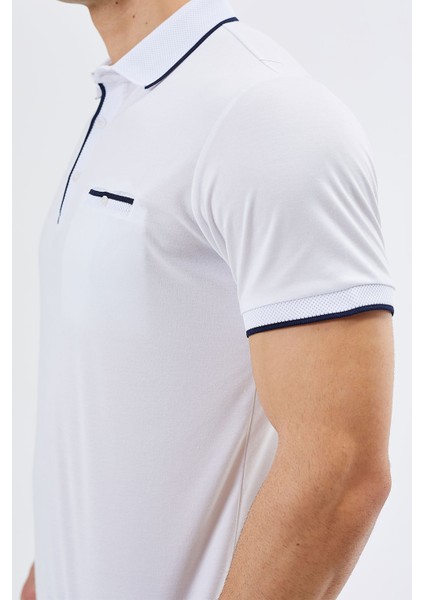 Polo Yaka Regular Fit Cepli Erkek Düğme Detaylı T-Shirt-6262TY241 fırsatları