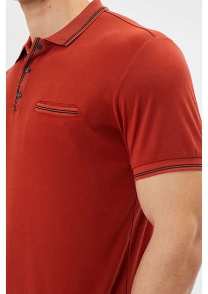 Polo Yaka Regular Fit Cepli Erkek Çıtçıt Detaylı T-Shirt-6245TY241 fiyatları