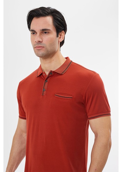 Polo Yaka Regular Fit Cepli Erkek Çıtçıt Detaylı T-Shirt-6245TY241 modelleri