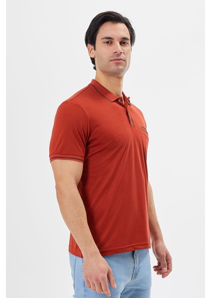 Polo Yaka Regular Fit Cepli Erkek Çıtçıt Detaylı T-Shirt-6245TY241 indirimleri