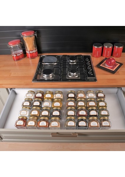 16 Adet Paşabahçe Home Made Luxury Cam Kavanoz Baharatlık Gold Kapaklı 300 ml (Stantları Hariçtir ) fırsatları