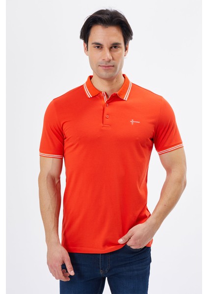 Regular Fit Polo Yaka Detaylı Erkek T-Shirt-PL3565TY241