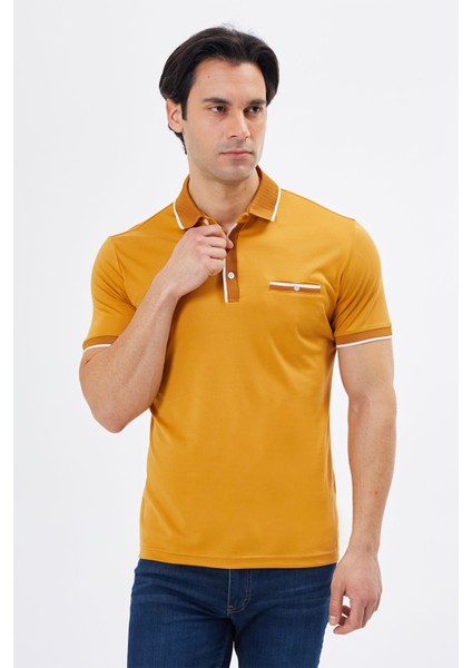 Polo Yaka Regular Fit Cepli Erkek Düğme Detaylı T-Shirt-6262TY241 indirimleri