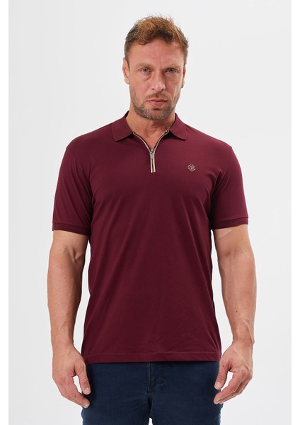 Regular Fit Polo Yaka Fermuar Detaylı T-Shirt-PL3569TY241 fırsatları