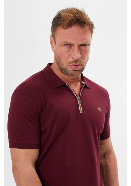 Regular Fit Polo Yaka Fermuar Detaylı T-Shirt-PL3569TY241 indirimleri