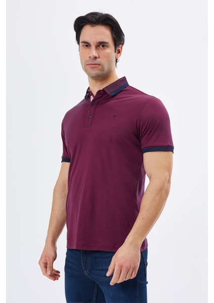 Polo Yaka Regular Fit Yaka Detaylı Erkek T-Shirt-6251TY241 fırsatları