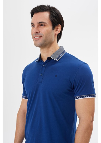 Polo Yaka Regular Fit Yaka Detaylı Erkek T-Shirt-6252TY241