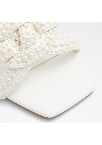 Lılu Sandalet Yüksek Topuklu Sandalet;abiye Sandalet - Beyaz indirimleri