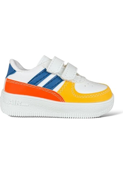 Çocuk Sneaker Spor Ayakkabı Mavi-Sarı