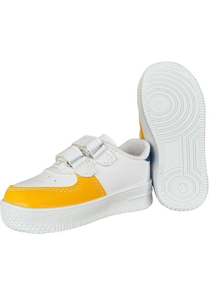 Çocuk Sneaker Spor Ayakkabı Mavi-Sarı