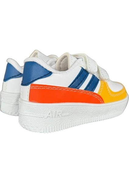 Çocuk Sneaker Spor Ayakkabı Mavi-Sarı
