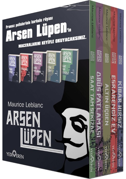 Saat Tam Sekizde - Obüs Patlaması - Esrarengiz Ev - Arsen Lüpen - 5 Kitap