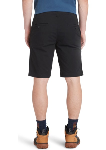 Poplin Chino Short Siyah Erkek Şort