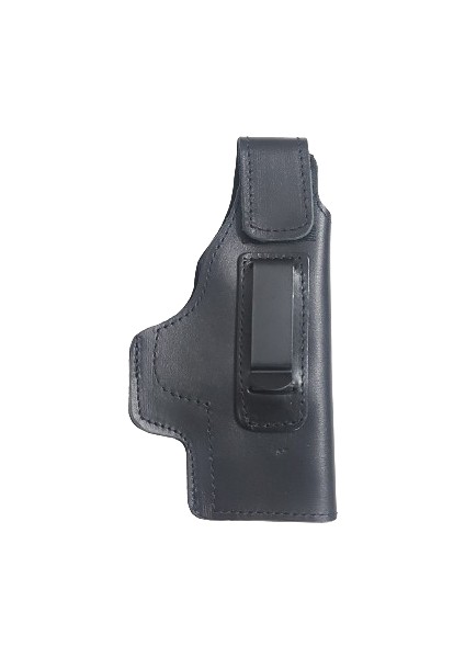 Glock 43 ve 43X Deri Maşalı Iç Kılıf Cırtlı Kapaklı