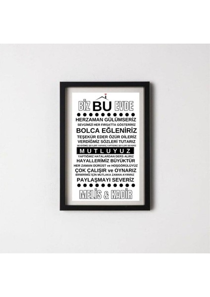 Ev Hediyesi Isme Özel Baskılı Çerçeve fiyatları