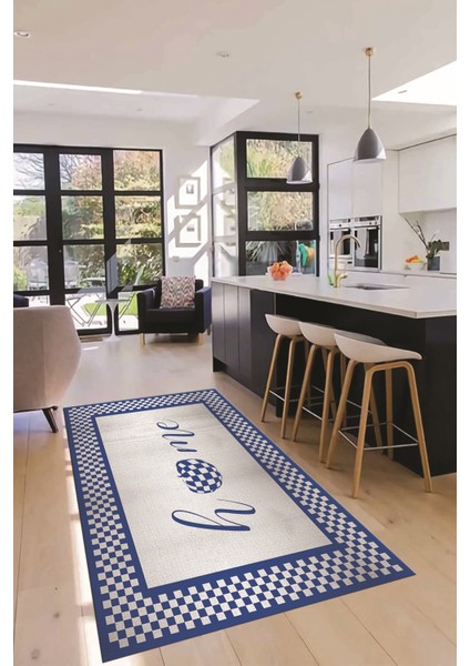 Dijital Baskılı Kaymaz Yıkanabilir Home Yazılı Mutfak Halısı, Mutfak-12-Mavi, fiyatları