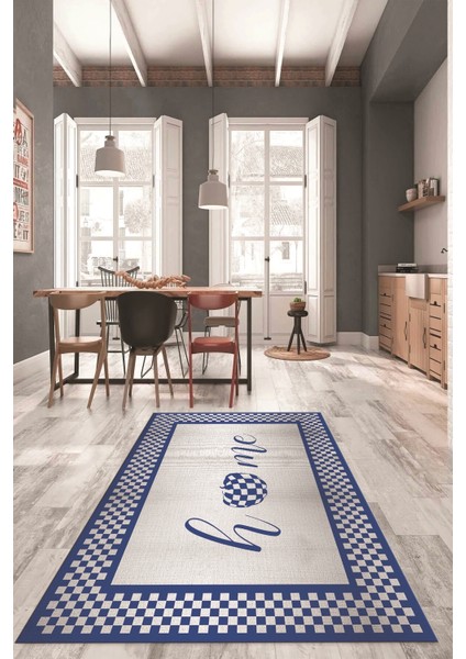 Dijital Baskılı Kaymaz Yıkanabilir Home Yazılı Mutfak Halısı, Mutfak-12-Mavi, indirimleri