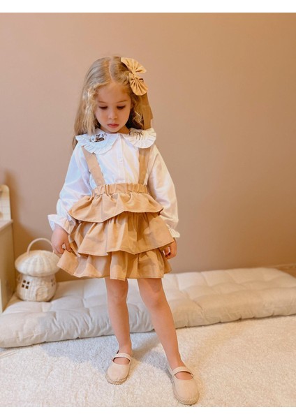 Yigit Butik Gömlek Kombinli Kız Çocuk Salopet fiyatları