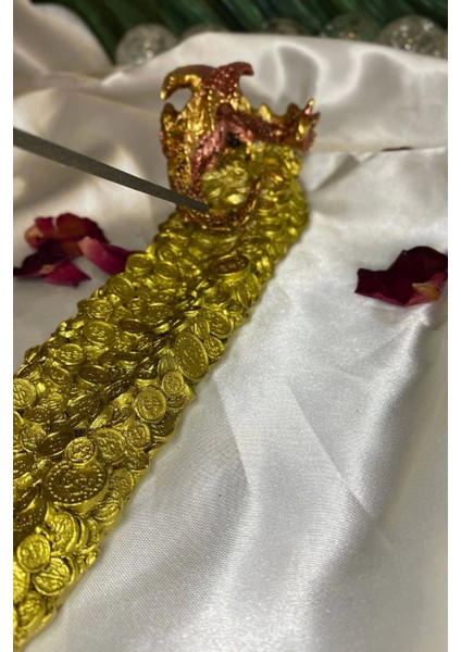 Ejderha Dragon Para Bereket Çubuk Tütsülük Gold
