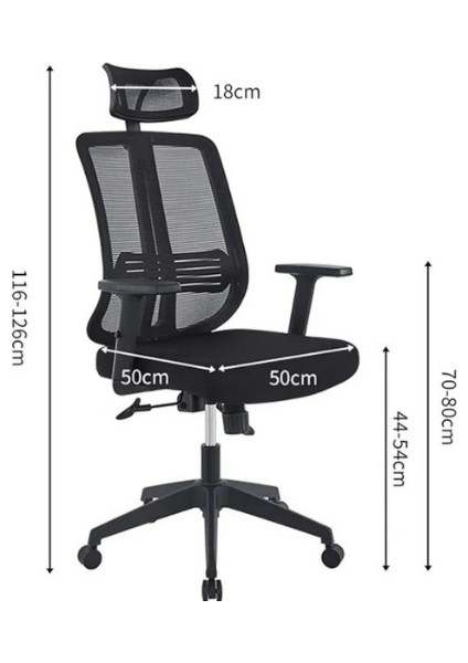 Ergonomik Bel Destekli Yönetici Koltuğu, Spor Müdür Koltuğu 3D Kolçak