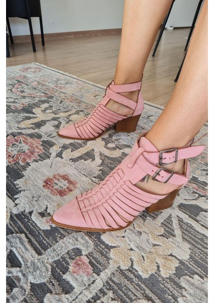 019 1007 Topukla Kadın Süet Yazlık Bot fiyatları