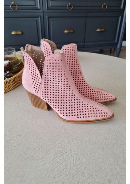 019 1015 Topukla Kadın Süet Yazlık Bot modelleri
