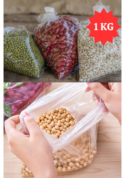 Bakkaliye Torbası 1'lik 20X30 cm 1 kg Şeffaf Bakkaliye Poşeti