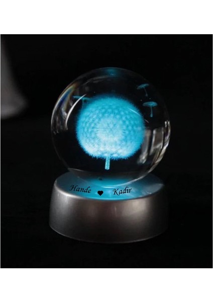 Kişiye Özel Karahindiba LED Gece Lambası 5 Renk Değiştirir