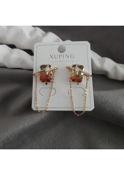 Çelik Xuping Taşlı Kadın Küpe