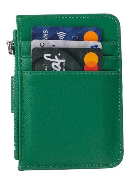 Bozuk Para Bölmeli Kullanışlı Küçük Kartlık Cüzdan Yeşil fiyatları