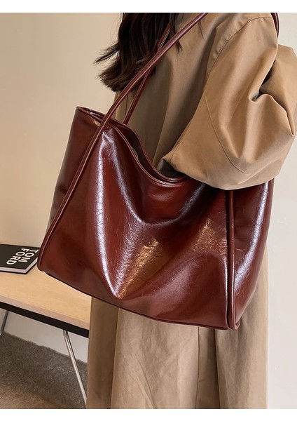 Nancy Retro Model Premium Büyük Boy Kadın Omuz Çantası