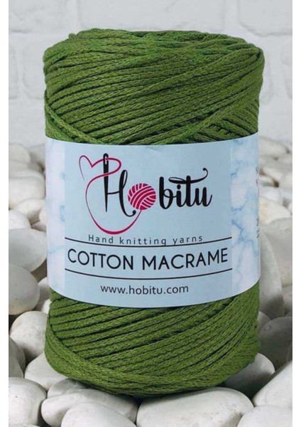 Beyaz Hobitu Cotton Macrame 187 Kına Yeşili