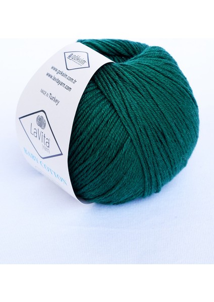 Pamuk & Akrilik Baby Cotton 50 gr Amigurumi, Punch, El Örgü Ipi Taka Yarn (Koyu YEŞİL-8114) 150-199