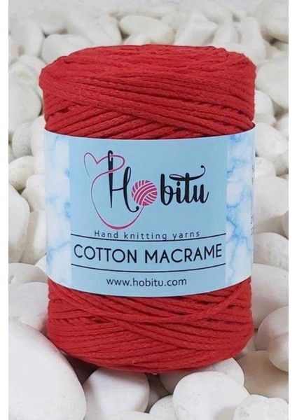 Beyaz Hobitu Cotton Macrame 173 Kırmızı