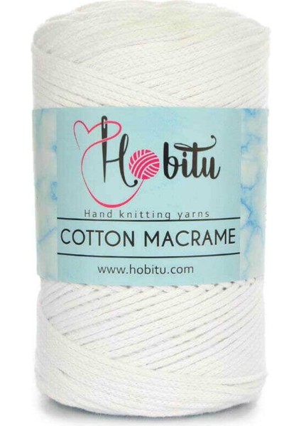 Beyaz Hobitu Cotton Macrame 151 Beyaz Pamuk