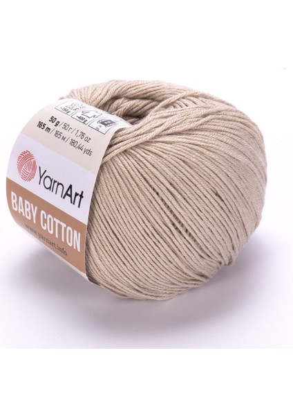 Bej Baby Cotton - Bebek El Örgü Ipi Koyu KREM-403