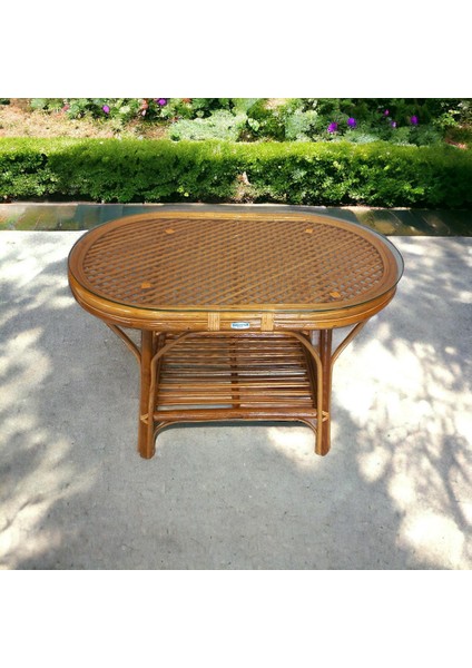 Bambu Oval Sehpa 70X120 cm