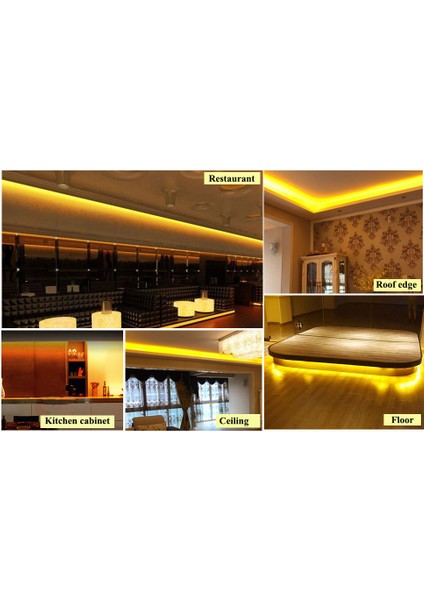 20 Metre Amber 12V 4040 3 Dirençli Yüksek Lümen Şerit LED Metrede 60 Ledli modelleri