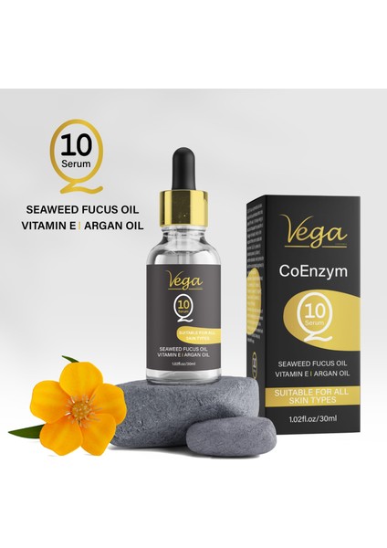 Q10 Enzym Serum Argan Oil. Fucus Oil. Lavanta Yağı Özü, Badem Yağı Üzüm Çekirdeği Yağı 30 ml