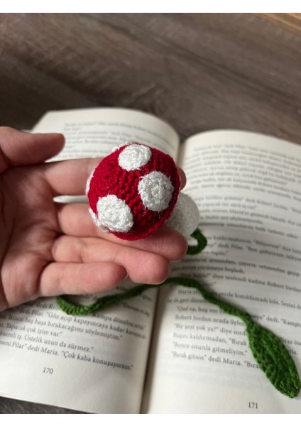 Sumicorn Design Sevimli Amigurumi Örgü Mantar Kitap Ayracı,kitap Aksesuarı,kitap Severler Için Hediye