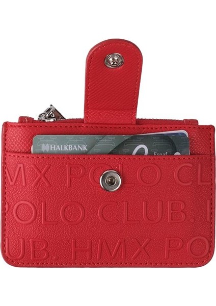 Bozuk Para Bölmeli Kullanışlı Küçük Kartlık Cüzdan Kırmızı fırsatları