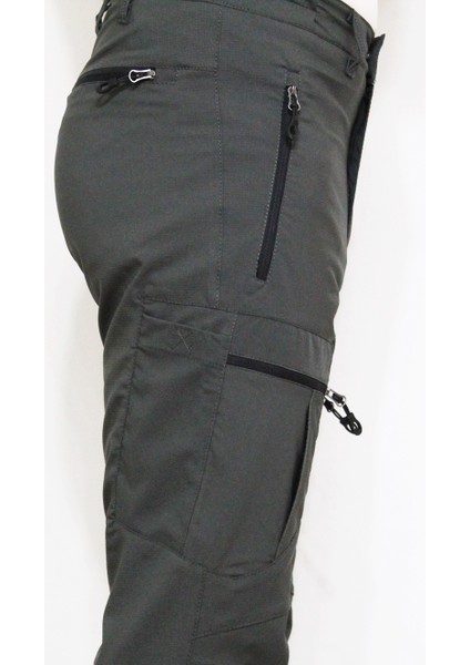 Mikro Likralı Yazlık Trekking Pantolon-Gri