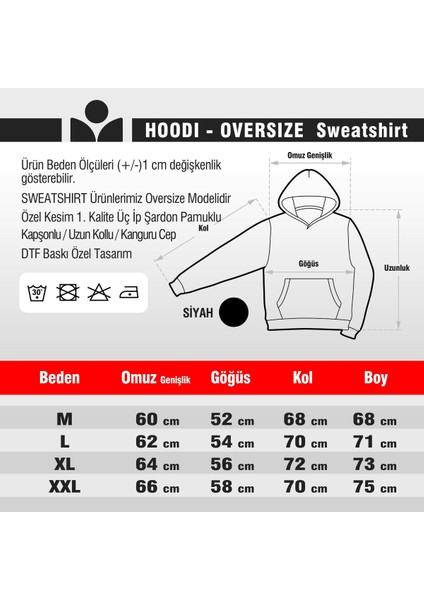 Crea Eymer Wear Filistin Özgür Tasarım Baskılı Oversize Hoodie Sweatshirt Siyah