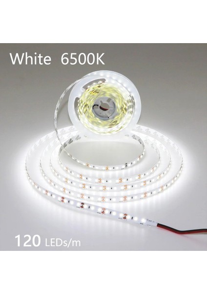 12V 2835 Yüksek Lümen Şerit LED Metrede 120 Ledli - Beyaz, Günışığı, Amber - 5, 10, 15, 20, 25 ve 50 Metre Seçenekleri - İç Mekan Aydınlatma